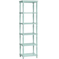 Crestview Collection 71.25 in. Blue Solid Wood 5 Shelf Etagere