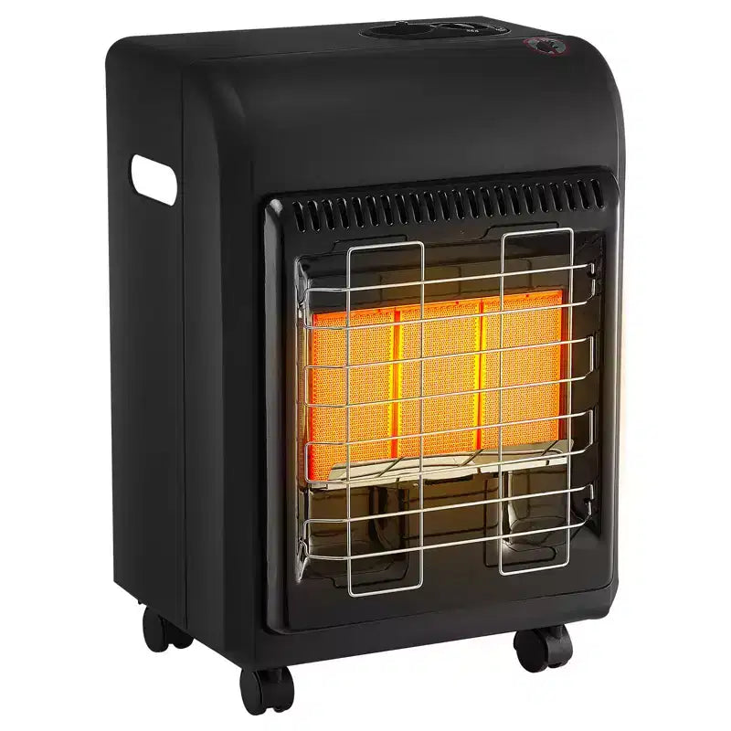 VEVOR Propane Heater, 6000 to 18000 BTU Propane Cabinet Heater with 3 Modes Temp Settings & Tip-over Protection, Heat up to 450 Sq.Ft, Black