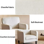 Chaise de lecture MAYEERTY avec accoudoir et dossier, fauteuil de salon confortable pour chambre à coucher, salle d'attente, salle de réception