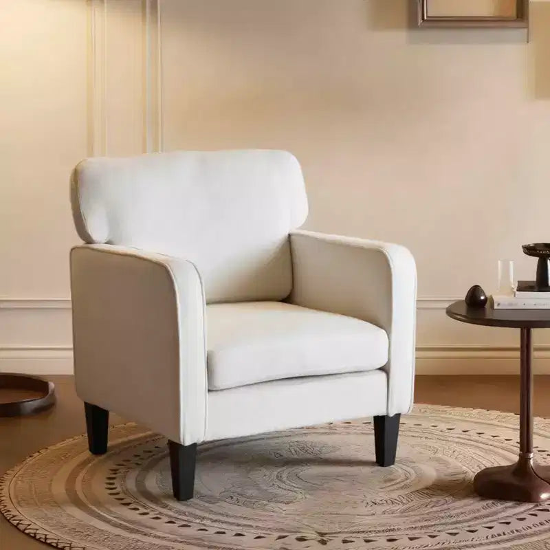 Chaise de lecture MAYEERTY avec accoudoir et dossier, fauteuil de salon confortable pour chambre à coucher, salle d'attente, salle de réception