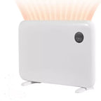 VEVOR Convection Panel Heater, 1500W Electric Panel Space Heater with Touch Control, Portable Stand or Wall Mount Design, White