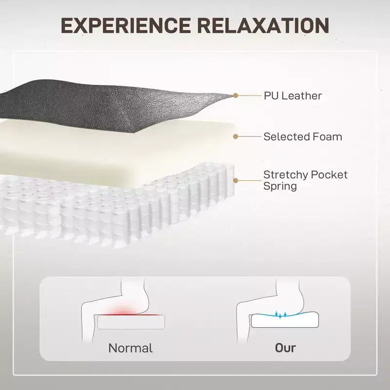 Fauteuil releveur électrique pour personnes âgées, canapé inclinable en similicuir avec massage vibrant et chauffage, télécommande, poches latérales