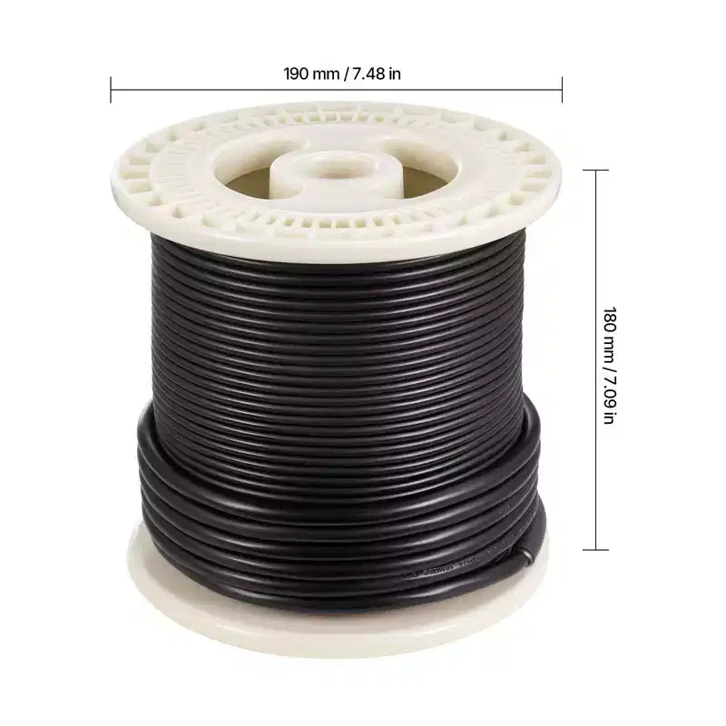 Système de tapis chauffant pour sol VEVOR 7,43 m², système de chauffage au sol électrique 120V, avec membrane de désolidarisation, thermostat intelligent et alarme, noir