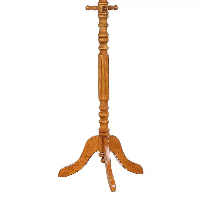 Porte-manteau vintage Okak avec 11 patères, arbre d'entrée autoportant avec conception compacte, porte-manteau pour entrée, salon, chambre, marron