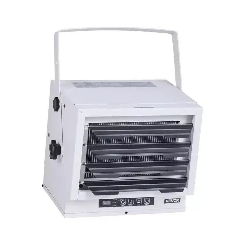 VEVOR Electric Garage Heater, 8500-Watt with 10 Hour Timer & Overheat Protection Wall/Ceiling Mounted Shop Heater,240V White