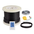 VEVOR 100 sqft Underfloor Heating Cable Kit, 120V Electric Radiant Heated Floor System, with Smart Control Thermostat & Alarm,Easy Installation,Black