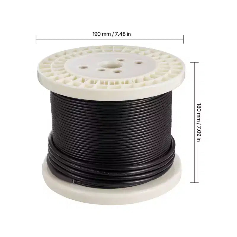Kit de câble chauffant par le sol VEVOR 100 pi², système de chauffage électrique par rayonnement 120 V, avec thermostat intelligent et alarme, installation facile, noir