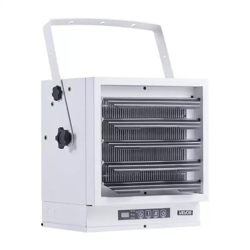 VEVOR Electric Garage Heater, 10000-Watt with 10 Hour Timer & Overheat Protection Wall/Ceiling Mounted Shop Heater, 240V White