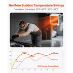 Chauffage de garage électrique VEVOR, 10 000 W avec minuterie de 10 heures et protection contre la surchauffe, chauffage d'atelier mural/au plafond, 240 V, blanc