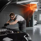 Chauffage de garage électrique VEVOR, 15 000 watts avec minuterie de 10 heures et protection contre la surchauffe, chauffage d'atelier à montage mural/au plafond, 240 V, blanc