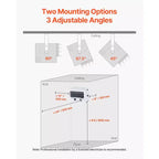 Chauffage de garage électrique VEVOR, 5000 W (2500/5000 W), chauffage d'atelier à montage au plafond, 2 réglages, protection contre la surchauffe et flux transversal silencieux, 240 V, blanc