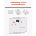 Chauffage de garage électrique VEVOR, 5000 W, mural/plafonnier pour 2 voitures, protection contre la surchauffe et 3 angles réglables, 240 V, blanc