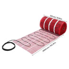 Système de tapis chauffant électrique auto-adhésif VEVOR, 14 m² (150 pi²), 120 V, avec thermostat intelligent et alarme, rouge