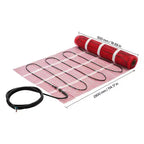 VEVOR Système de tapis chauffant au sol en maille auto-adhésif de 15 pi², système de chauffage par rayonnement électrique 120 V, avec thermostat intelligent et alarme, rouge