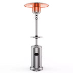 48,000 BTU Propane Patio Heater,Outdoor Heater with Wheels, Stainless Steel Table & Safety Auto Shut-Off