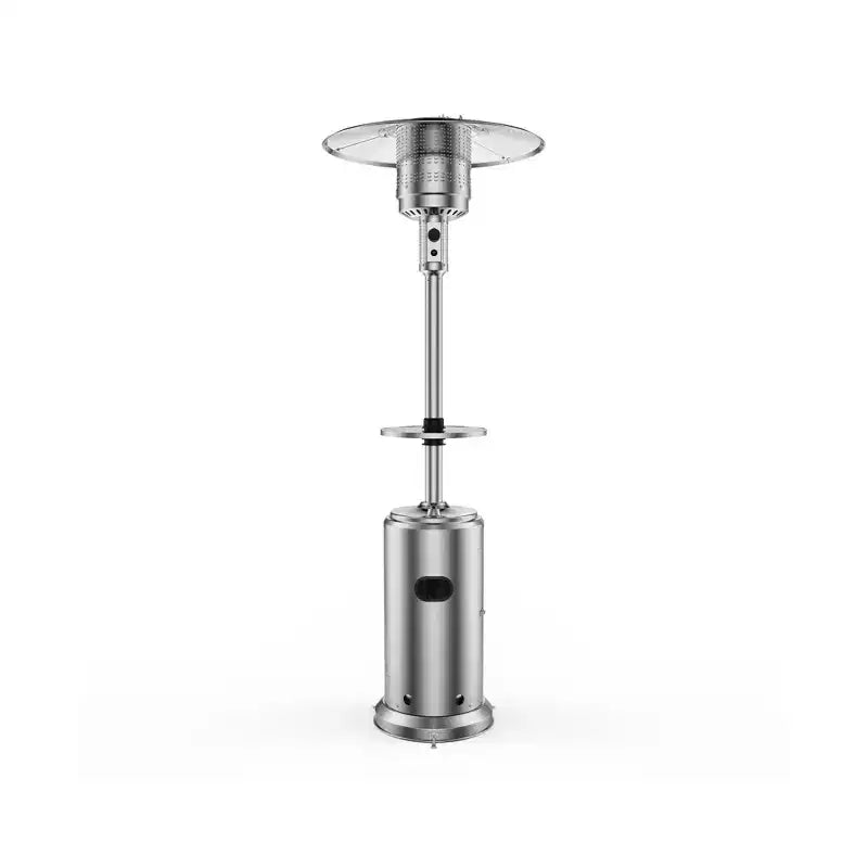 Chauffage de terrasse au propane 48 000 BTU, radiateur extérieur avec roulettes, table en acier inoxydable et arrêt automatique de sécurité