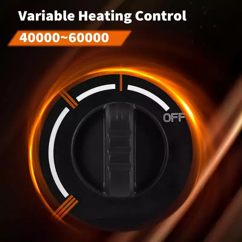 Chauffage au propane à air pulsé de 60 000 BTU avec thermostat, chauffage d'appoint portable, tuyau de 10 pi avec régulateur inclus, idéal pour l'intérieur et l'extérieur
