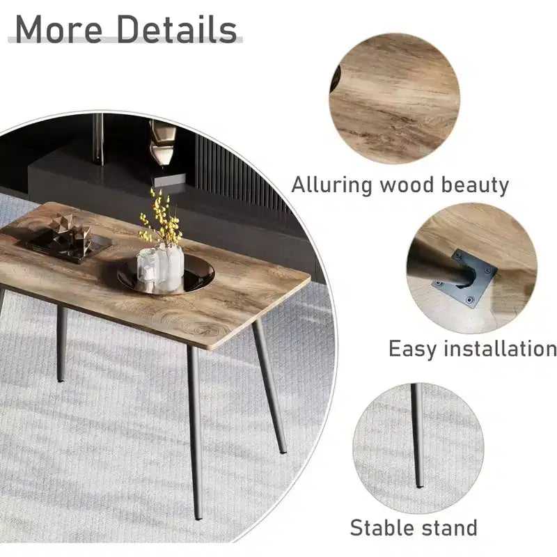 Table à manger moderne en bois Freya GDFStudio