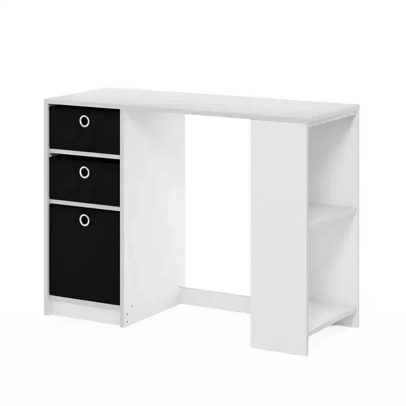 HOMLUX 39 Bureau d'ordinateur, de travail et d'étude avec 3 bacs de rangement et étagères ouvertes