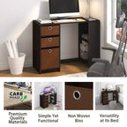 HOMLUX 39 Bureau d'ordinateur, de travail et d'étude avec 3 bacs de rangement et étagères ouvertes