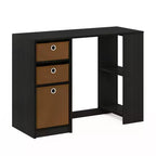 HOMLUX 39 Bureau d'ordinateur, de travail et d'étude avec 3 bacs de rangement et étagères ouvertes