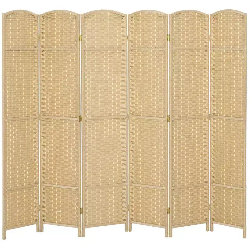 Paravent Pliant 6 Panneaux 1,7 m de Hauteur Écran d'Intimité Séparateur de Pièce Autoportant pour Bureau à Domicile