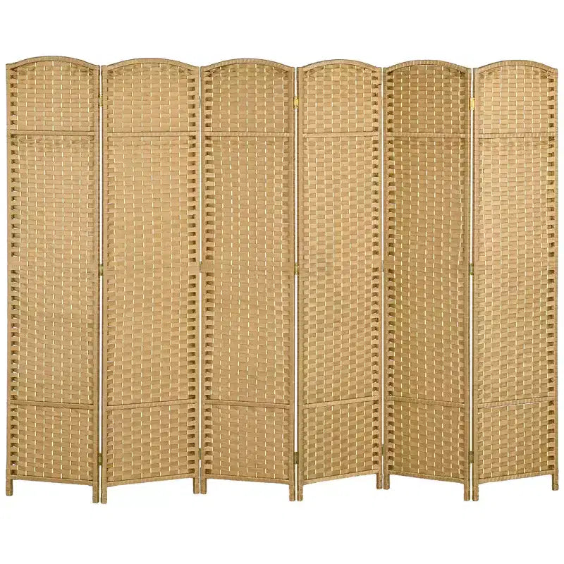 Paravent Pliant 6 Panneaux 1,7 m de Hauteur Écran d'Intimité Séparateur de Pièce Autoportant pour Bureau à Domicile