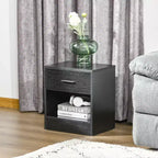 Table d'appoint moderne avec tiroir et étagère de rangement, table de chevet pour salon