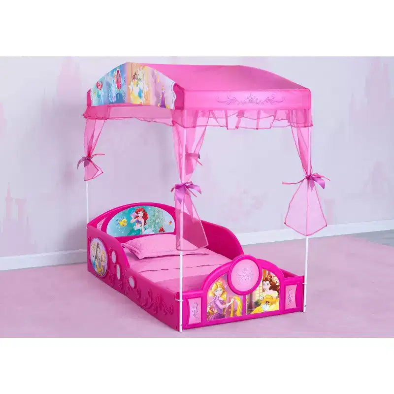 Lit pour tout-petits avec baldaquin La Princesse Disney, pour dormir et jouer