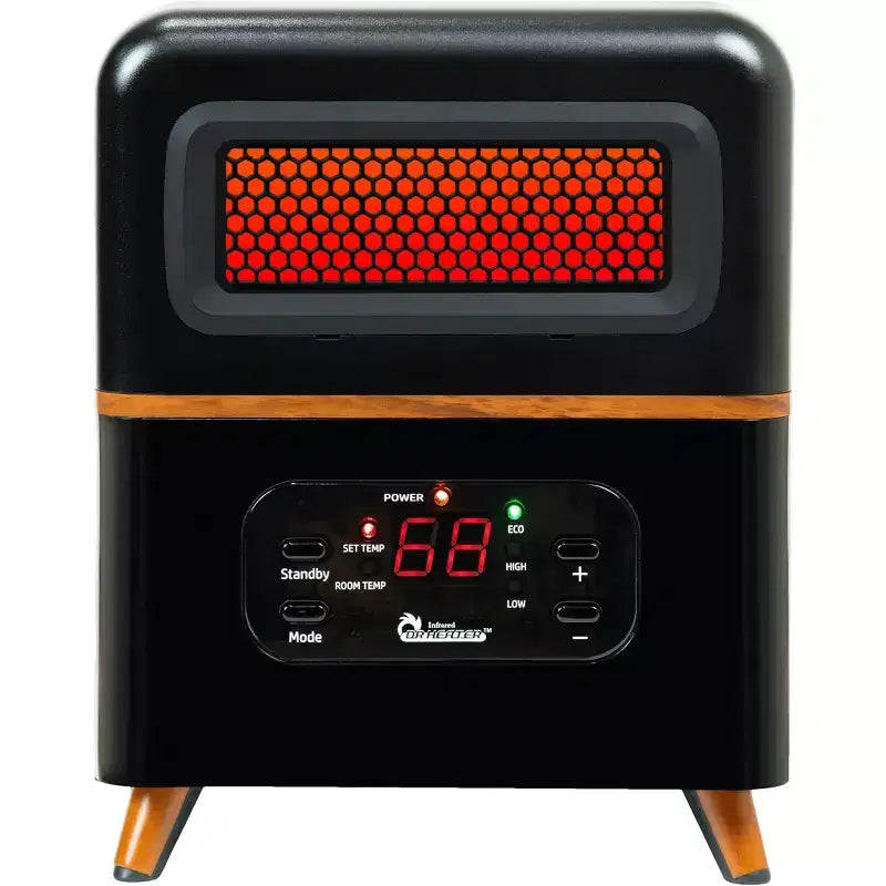 DR. INFRARED HEATER DR-978 Dual Heating Hybrid Space Heater, 1500W with Remote Control, Black