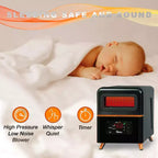 Chauffage hybride à double système de chauffe DR. INFRARED HEATER DR-978, 1500 W avec télécommande, noir