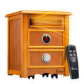 DR. INFRARED HEATER DR-999 Portable Infrared Space Heater with Nightstand Design, Furniture-Grade Cabinet, Remote Control, 1500W, Cherry