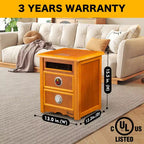 CHAUFFAGE INFRAROUGE PORTABLE DR. INFRARED HEATER DR-999 avec design table de chevet, meuble de qualité ébénisterie, télécommande, 1500 W, cerisier