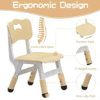 Table et 2 chaises réglables en hauteur pour enfants - Plateau graffiti, design antidérapant - Parfait pour les tout-petits en garderie à domicile et en maternelle
