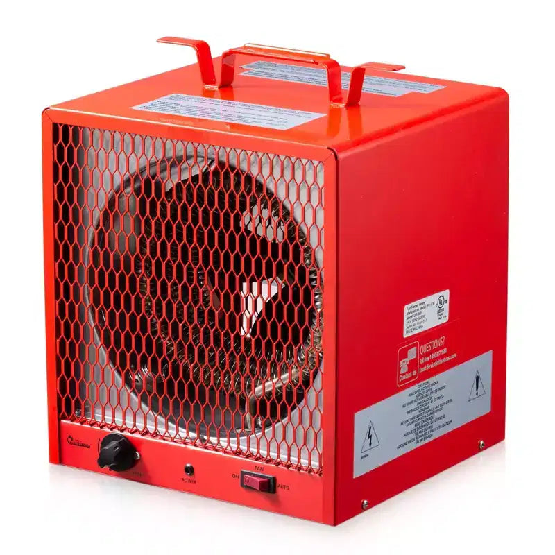 DR. INFRARED HEATER DR-988, 240V Electric Industrial Heater, 5600W, Thermostat 37-113F, Portable, Wall Ceiling Mount, Red