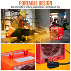 CHAUFFAGE INDUSTRIEL ÉLECTRIQUE DR. INFRARED HEATER DR-988, 240V, 5600W, Thermostat 3-45°C, Portable, Montage mural ou au plafond, Rouge