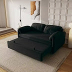 TUYOHW Canapé convertible moderne 54 pouces, lit de jour en velours avec poches de rangement, causeuse rétractable 2 en 1 pour salon, petits espaces