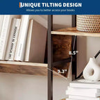 COZONY Bibliothèque 3 colonnes avec étagères réglables, étagère de rangement moderne pour salon, bureau, chambre à coucher
