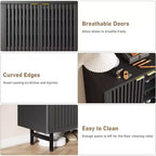 Meuble à chaussures 6 niveaux avec portes, Organisateur de rangement à chaussures en bois, Portes persiennes, Meuble à chaussures étroit autoportant pour entrée/couloir, Peut contenir 24 paires