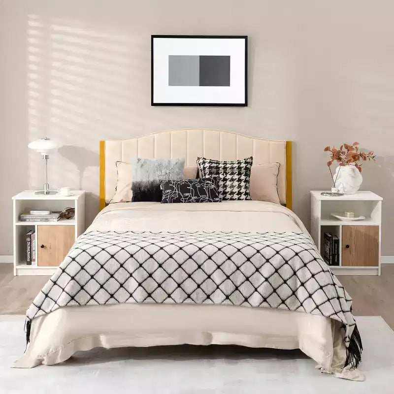 Costway Lot de 2 tables de chevet avec étagère de rangement pour chambre à coucher et salon