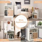 Costway Lot de 2 tables de chevet avec étagère de rangement pour chambre à coucher et salon