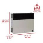 Chauffage mural au propane à évacuation directe Ashley Hearth 25 000 BTU, modèle DVAG30L, crème