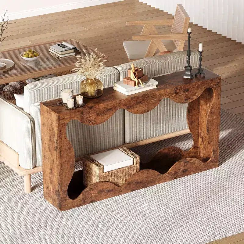 Table d'entrée de ferme de 160 cm, console avec rangement, table de canapé derrière le canapé, table d'entrée étroite pour salon, couloir, entrée, foyer