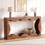 Table d'entrée de ferme de 160 cm, console avec rangement, table de canapé derrière le canapé, table d'entrée étroite pour salon, couloir, entrée, foyer