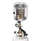 VEVOR Propane Tank Top Heater, 42000 BTU Rapid Heating 360-Degree Infrared Radiant Tank Top Gas Heater, Stepless Temperature Adjustment, Silver