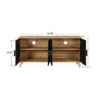 Buffet de salle à manger, Meuble bas en bois avec porte sculptée de fleurs, Poignée en métal, Buffet autoportant
