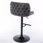 TUYOHW Lot de 2 tabourets de bar pivotants à hauteur de comptoir, chaises de bar en cuir PU avec dossier touffeté, chaises de salle à manger réglables en hauteur pour cuisine, bar à domicile