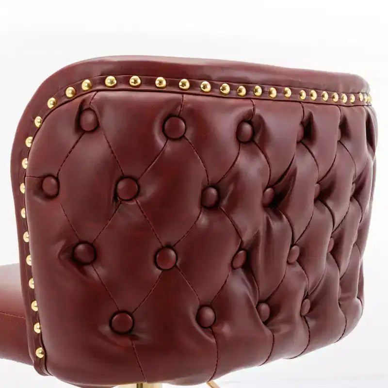 TUYOHW Lot de 2 tabourets de bar pivotants à hauteur de comptoir, chaises de bar en cuir PU avec dossier touffeté, chaises de salle à manger réglables en hauteur pour cuisine, bar à domicile