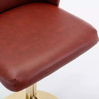 TUYOHW Lot de 2 tabourets de bar pivotants à hauteur de comptoir, chaises de bar en cuir PU avec dossier touffeté, chaises de salle à manger réglables en hauteur pour cuisine, bar à domicile