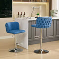 TUYOHW Lot de 2 tabourets de bar pivotants à hauteur de comptoir, chaises de bar en cuir PU avec dossier touffeté, chaises de salle à manger réglables en hauteur pour cuisine, bar à domicile